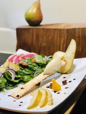 Warm Spinach & Pear Salad